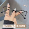 Xiaohongshu's new optical glasses for men and women are metal anti-blue light fashionable and trendy business flat glasses details Picture